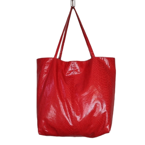 Saks Fifth Avenue Boho Snakeskin Tote Bag - Picture 2 of 16